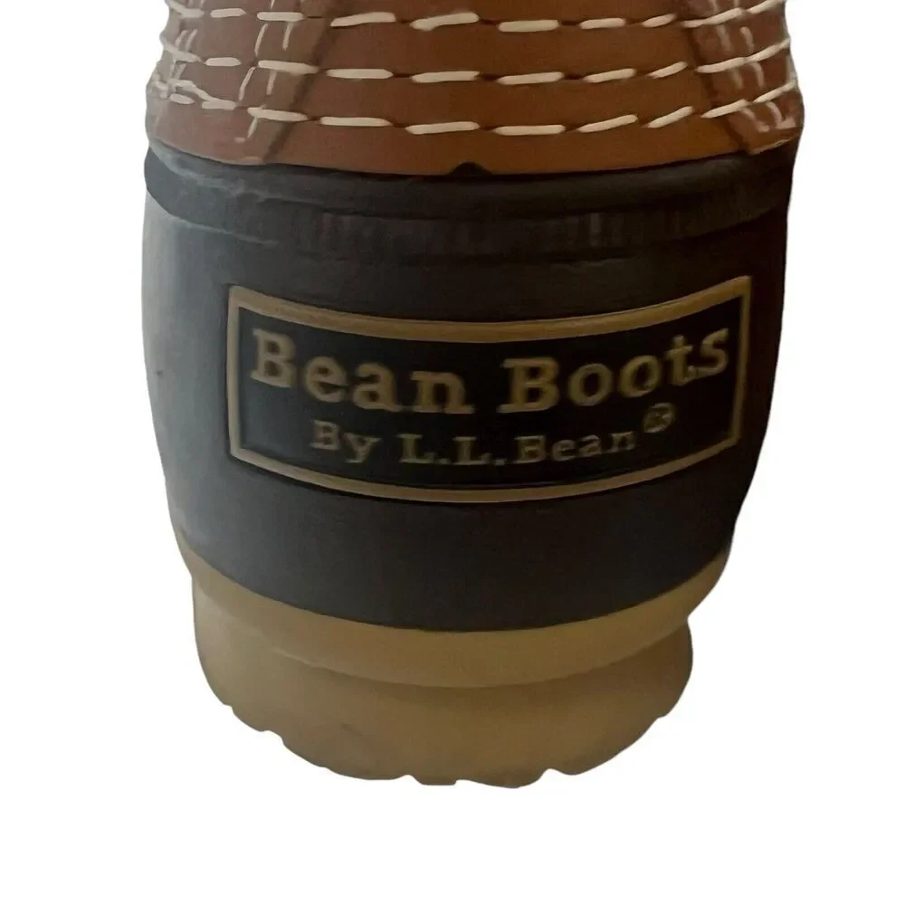 LL Bean Duck Brown Duck Rain Boots Size 6 Waterproof Leather Made in USA
